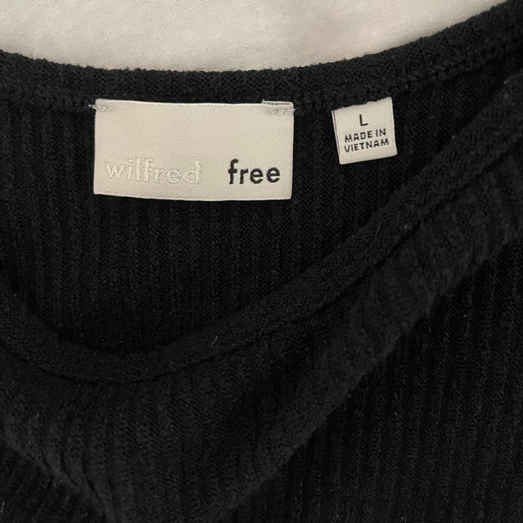 Aritzia | Wilfred Free Ribbed Tank Midi Dress Black Size Large - Picture 3 of 7